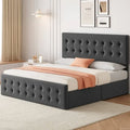 Struttura letto king-size con 4 cassetti contenitore e testiera