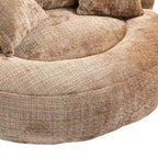 Chenille High Back Lazy Sofa with 3 Pillows and Oversized Bean Bag Chair