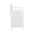 Migdalia Flip Top Slat Back Storage Entryway Bench