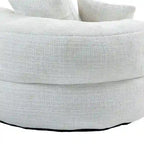 Chenille High Back Lazy Sofa with 3 Pillows and Oversized Bean Bag Chair