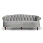 Divano Chesterfield trapuntato in velluto La Rosa 84 Mid-Century Modern