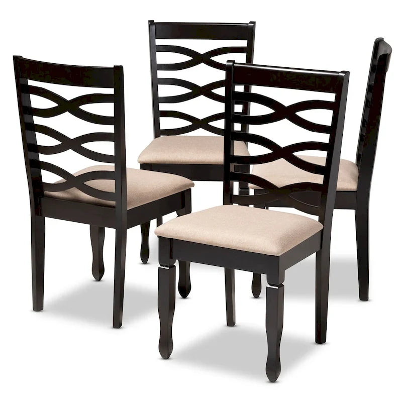 Set di 4 sedie da pranzo moderne e contemporanee
