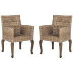 SAFAVIEH Alearda Sedia da Pranzo Naturale (Set di 2) - 23 x 24.4 x 34 - 23Lx24Px34H