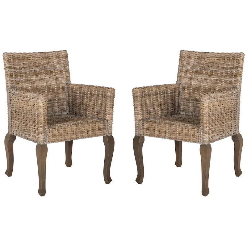 SAFAVIEH Alearda Sedia da Pranzo Naturale (Set di 2) - 23 x 24.4 x 34 - 23Lx24Px34H