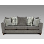 Set soggiorno 2 pezzi Davoz di Roundhill Furniture, divano e divanetto, Tori Slate