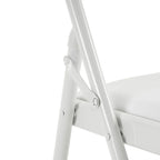 Elegant Foldable Iron & PVC Chairs for Convention & Exhibition White