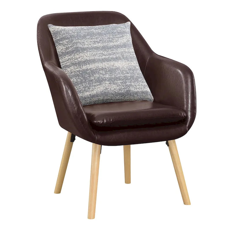 Convenience Concepts Take a Seat Charlotte Wingback Upholstered Accent Armchair