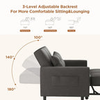 Divano letto trasformabile 3-in-1, Poltrona letto estraibile, Letto pieghevole convertibile per soggiorno