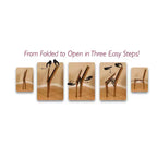 Stakmore Set of 2 Lattice Back Folding Chair Cherry Upholstered, Wood Frame, Fully Assembled