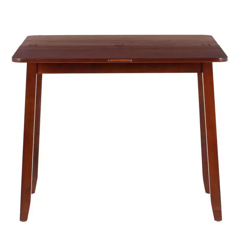3pc Alberts Solid Wood Hidden Storage Folding Dining Set Rich Brown Espresso Finish - Linon