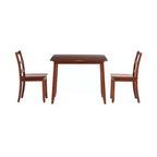 3pc Alberts Solid Wood Hidden Storage Folding Dining Set Rich Brown Espresso Finish - Linon