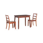 3pc Alberts Solid Wood Hidden Storage Folding Dining Set Rich Brown Espresso Finish - Linon