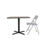 Hampden Furnishings 4pk Ava Collection Comfort Folding Chair Platinum