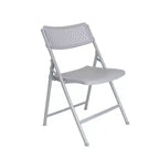 Hampden Furnishings 4pk Ava Collection Comfort Folding Chair Platinum