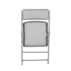Hampden Furnishings 4pk Ava Collection Comfort Folding Chair Platinum