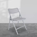 Hampden Furnishings 4pk Ava Collection Comfort Folding Chair Platinum