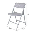 Hampden Furnishings 4pk Ava Collection Comfort Folding Chair Platinum