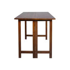 Solid Wood Folding Convertible Console and Dining Table Warm Brown - Flora Home