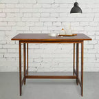Solid Wood Folding Convertible Console and Dining Table Warm Brown - Flora Home