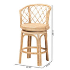bali & pari Ayu Rattan Swivel Counter Stool Natural