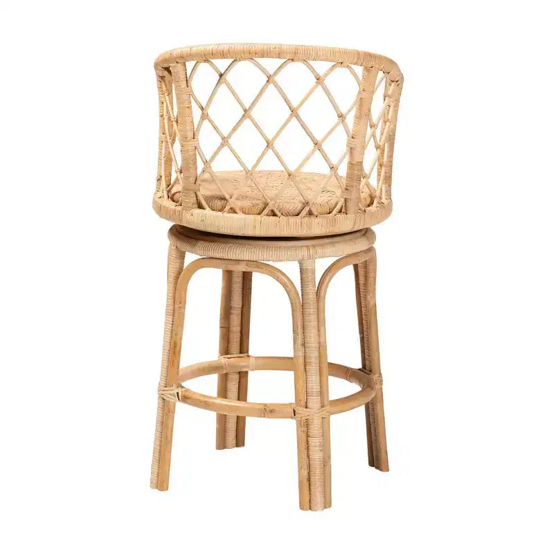 bali & pari Ayu Rattan Swivel Counter Stool Natural