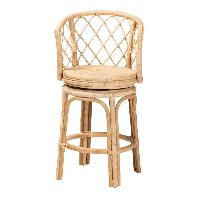 bali & pari Ayu Rattan Swivel Counter Stool Natural