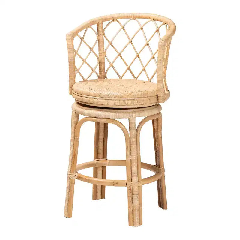bali & pari Ayu Rattan Swivel Counter Stool Natural