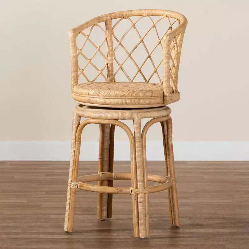 bali & pari Ayu Rattan Swivel Counter Stool Natural