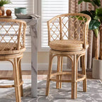 bali & pari Ayu Rattan Swivel Counter Stool Natural