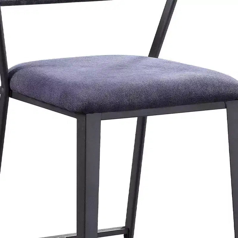 Cargo 24" Counter Height Barstool Fabric and Gunmetal - Acme Furniture