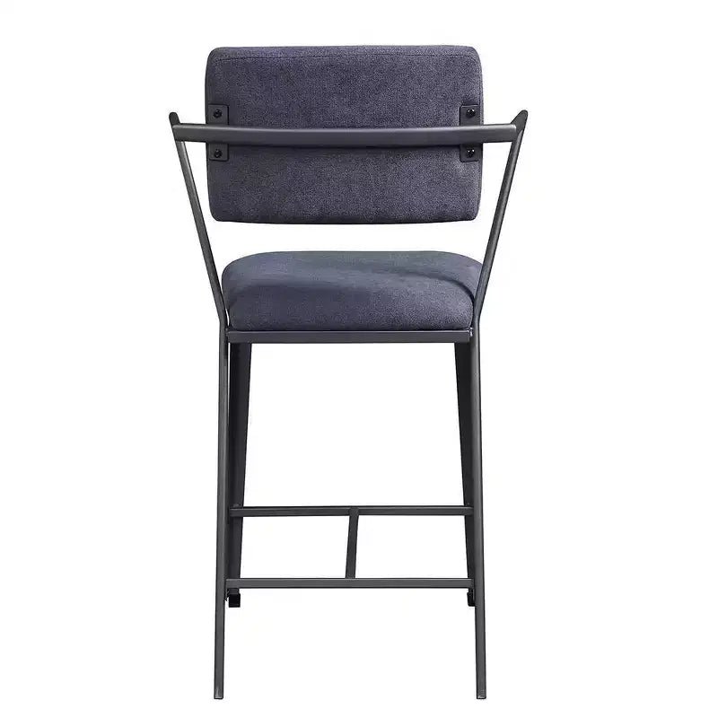 Cargo 24" Counter Height Barstool Fabric and Gunmetal - Acme Furniture