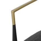 Christopher Knight Home Set of 2 25" Elmore Counter Height Barstools Charcoal/Black/Gold