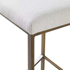 Ink+Ivy 26" Marino Backless Upholstered Counter Height Barstool: Bronze Finish, Padded Seat