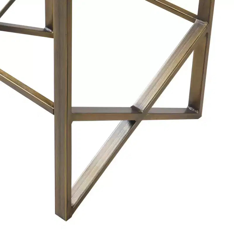Ink+Ivy 26" Marino Backless Upholstered Counter Height Barstool: Bronze Finish, Padded Seat