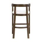 Christopher Knight Home Set of 2 Mary Upholstered Rubberwood with Open Curved Back Counter Height Barstools Walnut
