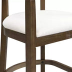 Christopher Knight Home Set of 2 Mary Upholstered Rubberwood with Open Curved Back Counter Height Barstools Walnut