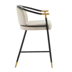 Christopher Knight Home Set of 2 26" Daniel Contemporary Upholstered Iron Counter Height Barstools Almond