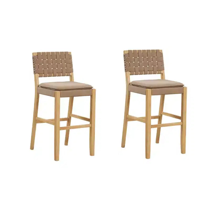Nathan James Set of 2 Cohen Faux Leather Barstool Brown