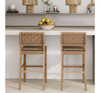 Nathan James Set di 2 Sgabelli da Bar in Similpelle Cohen Marrone
