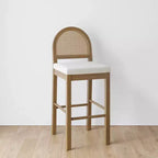 Nathan James Bailey Boucle Counter Height Barstool Light Brown