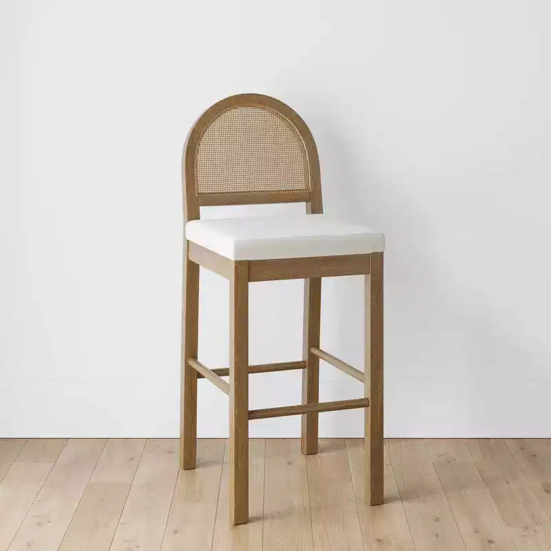Nathan James Bailey Boucle Counter Height Barstool Light Brown