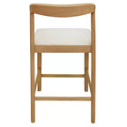 Christopher Knight Home Set of 2 Zion Contemporary Rubberwood Upholstered with Curved Open Back Counter Height Barstools Natural