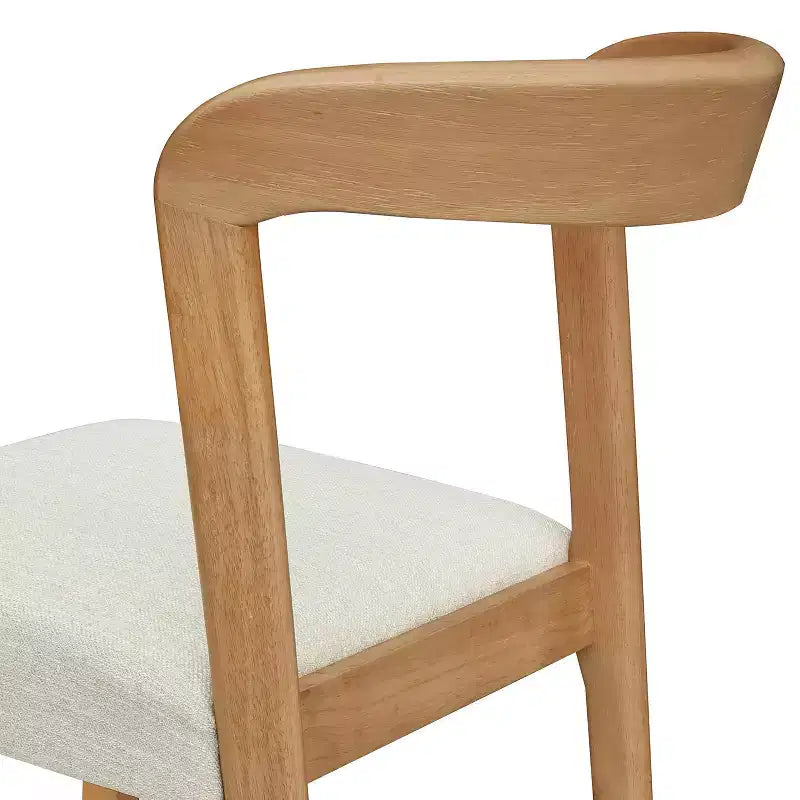 Christopher Knight Home Set of 2 Zion Contemporary Rubberwood Upholstered with Curved Open Back Counter Height Barstools Natural