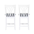Powell Set di 2 Sgabelli da bancone Maggie, Altezza bancone, Bianchi