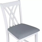 Powell Set di 2 Sgabelli da bancone Maggie, Altezza bancone, Bianchi
