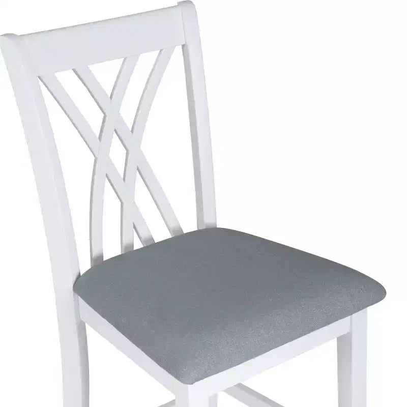 Powell Set di 2 Sgabelli da bancone Maggie, Altezza bancone, Bianchi