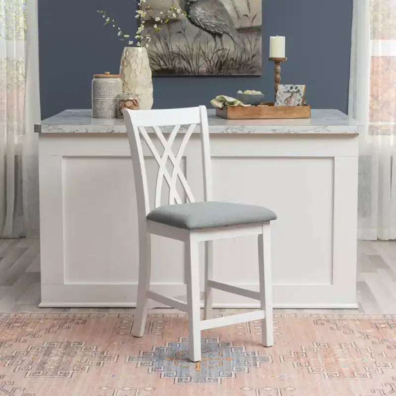 Powell Set of 2 Maggie Counter Height Barstools White