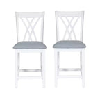 Powell Set di 2 Sgabelli da bancone Maggie, Altezza bancone, Bianchi