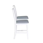 Powell Set di 2 Sgabelli da bancone Maggie, Altezza bancone, Bianchi
