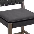 Nathan James Set di 2 sgabelli da bar Cohen in similpelle nera